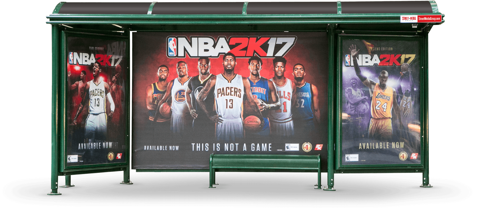 N B A2 K17 Video Game Advertisement Bus Stop PNG Image