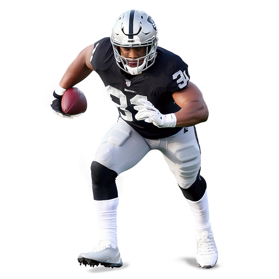 N F L Running Back Action Pose PNG Image