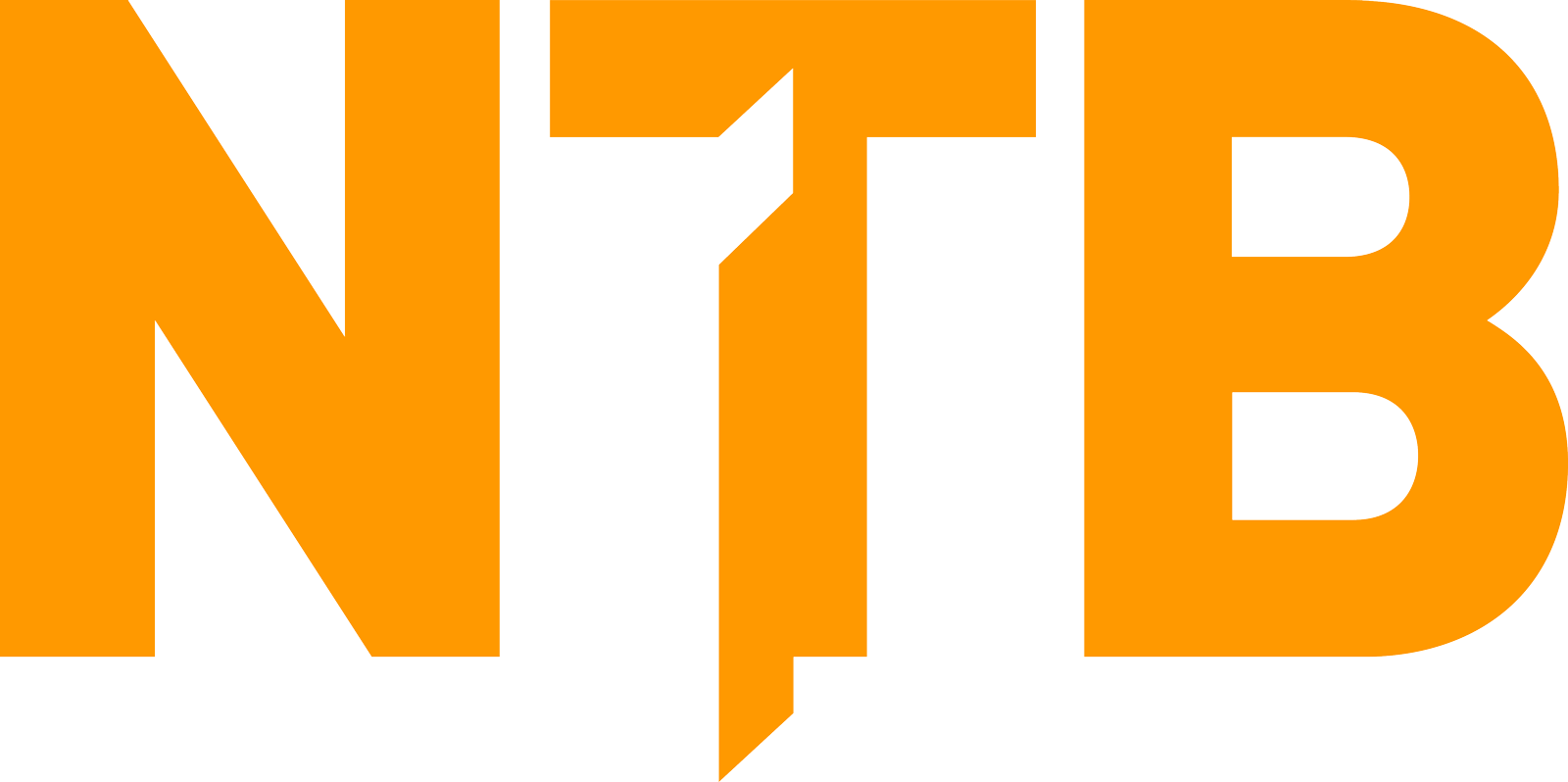 N T B Logo Orangeon Gray PNG Image