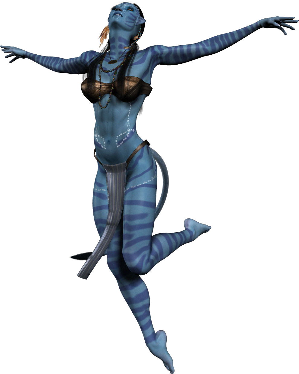 Na'vi Female Dancing Pose Avatar PNG Image