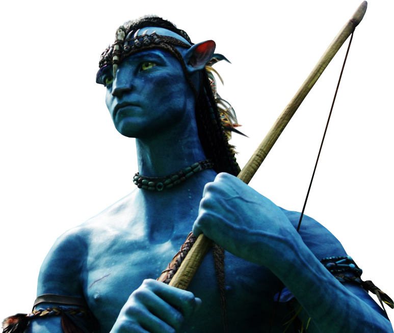 Na'vi_ Hunter_ With_ Bow PNG Image