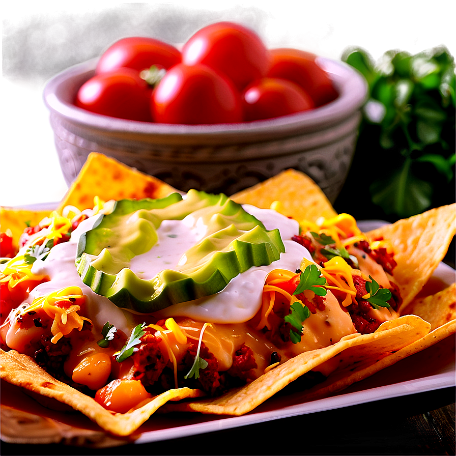 Nachos With Sour Cream Png Fqm PNG Image