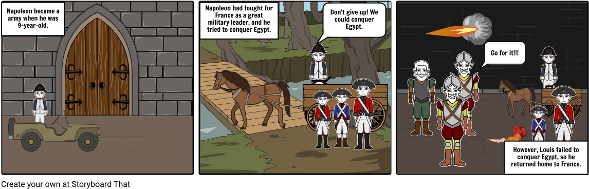 Napoleon Bonaparte Comic Strip PNG Image