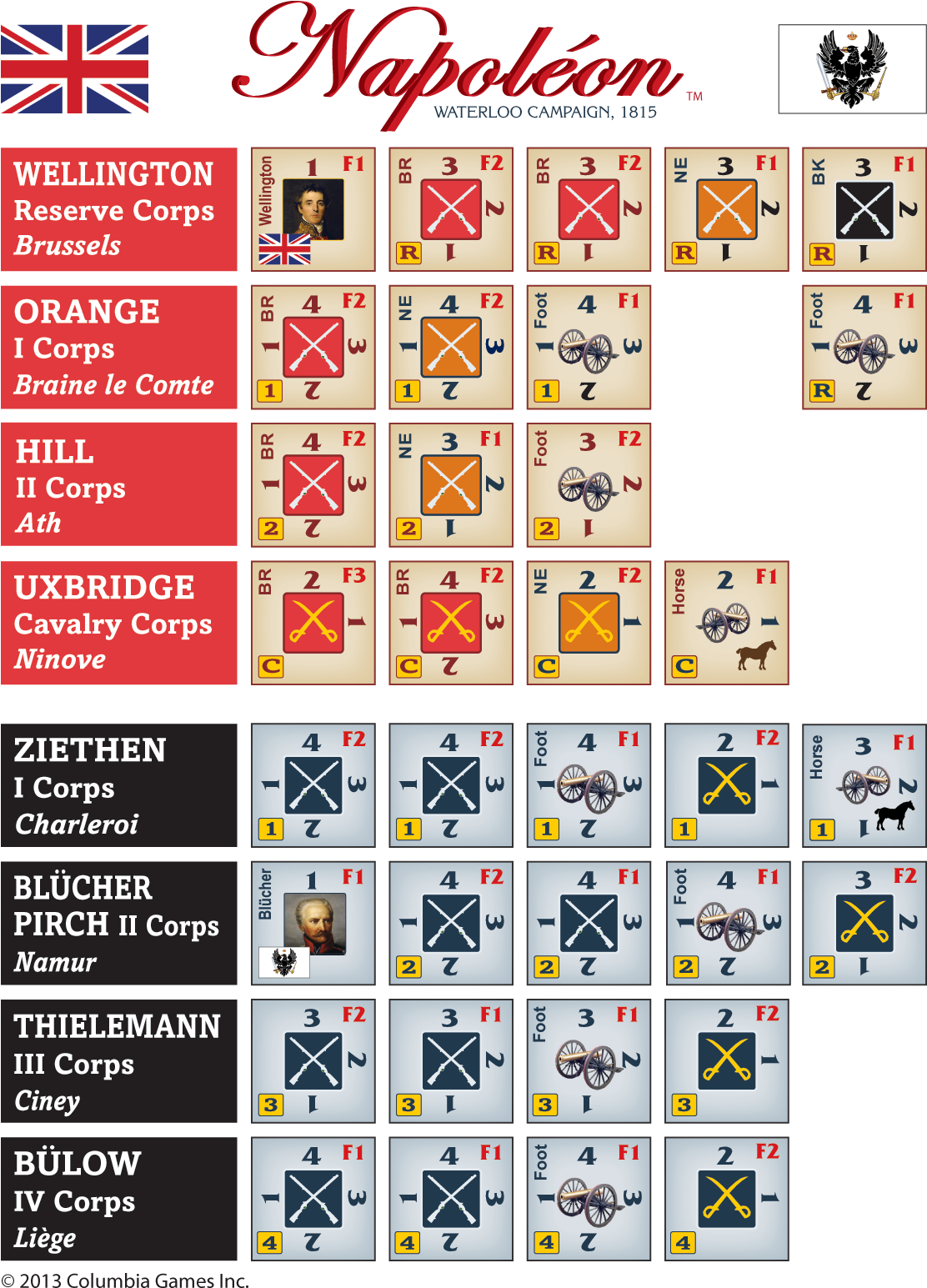 Napoleon Waterloo Campaign Board Game Setup PNG Image