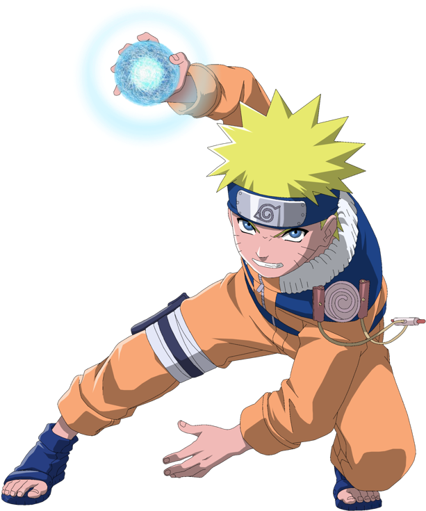 Naruto Performing Rasengan.png PNG Image