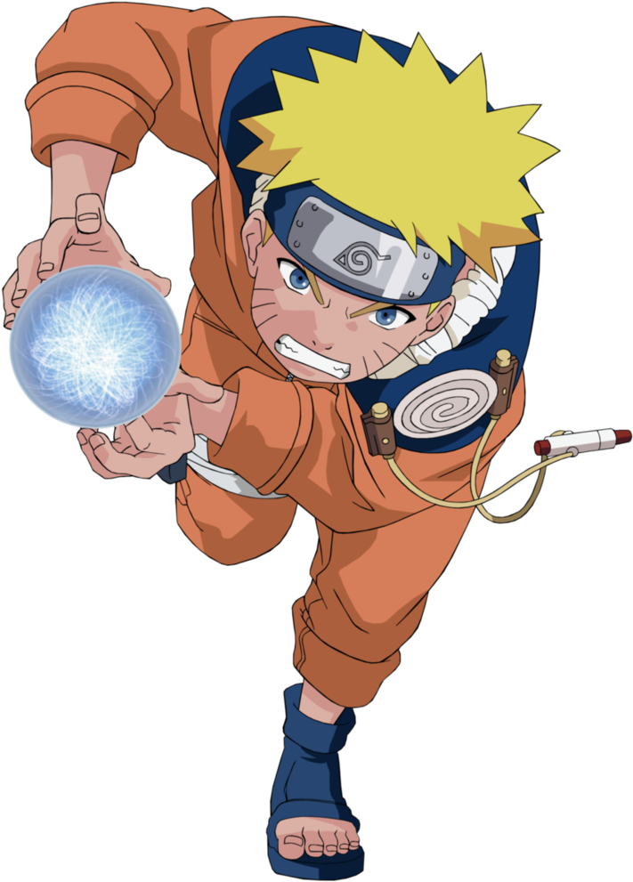 Naruto Performing Rasengan PNG Image