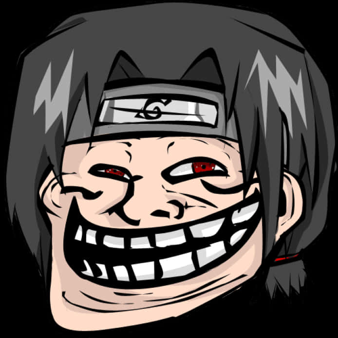 Naruto Troll Face Mashup PNG Image