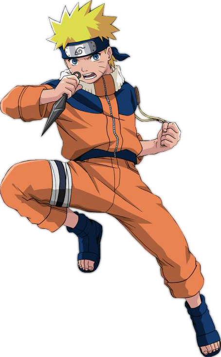 Naruto Uzumaki Action Pose PNG Image