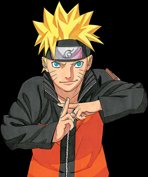 Naruto_ Uzumaki_ Anime_ Character_ Pose PNG Image