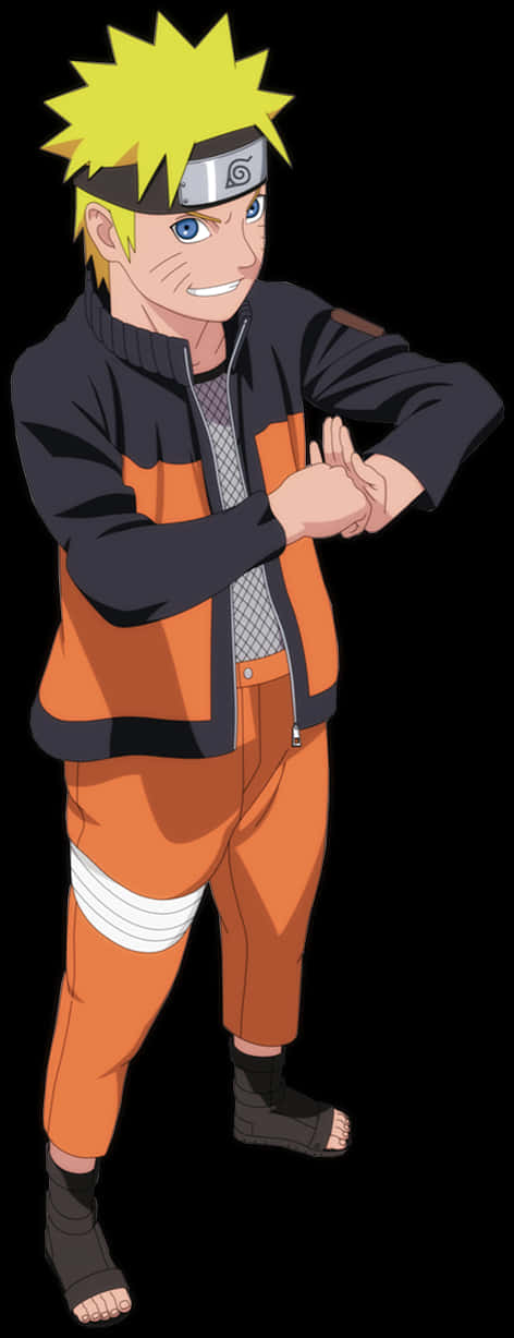 Naruto Uzumaki Character Pose PNG Image