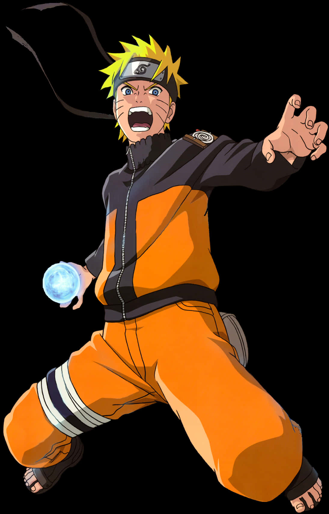 Naruto Uzumaki Rasengan Preparation PNG Image