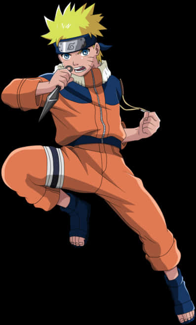 Naruto Uzumaki Readyfor Battle PNG Image