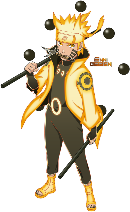 Naruto_ Uzumaki_ Sage_ Mode_ Pose PNG Image