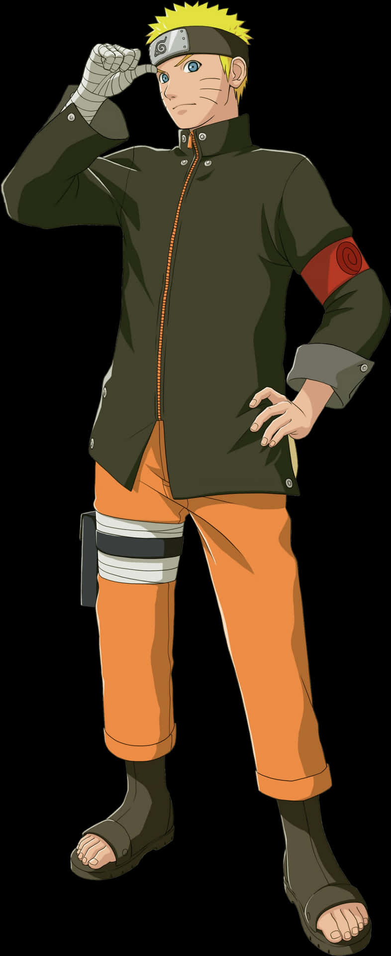 Naruto_ Uzumaki_ Standing_ Pose PNG Image