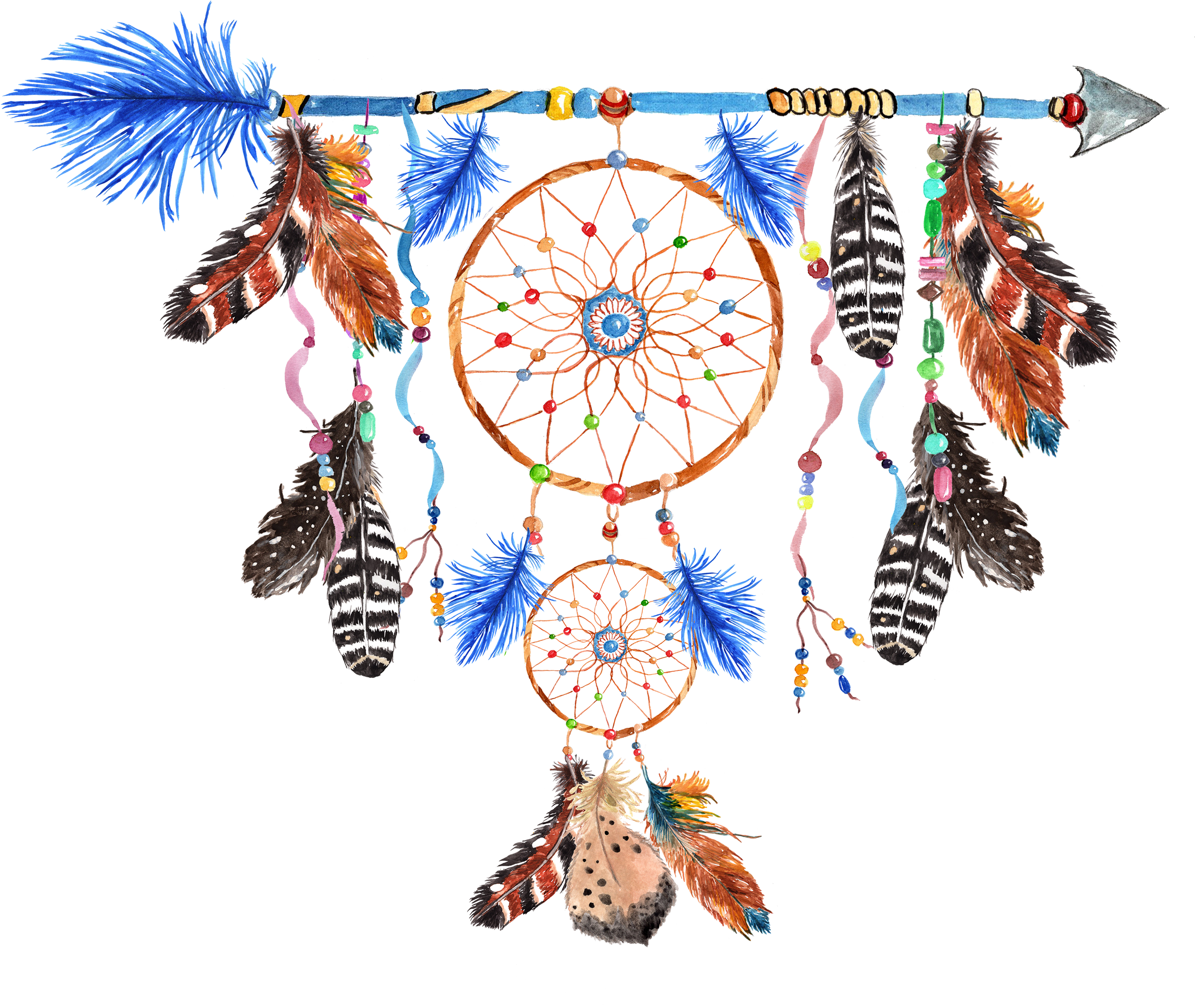 Native American Dreamcatcher Artwork PNG Image