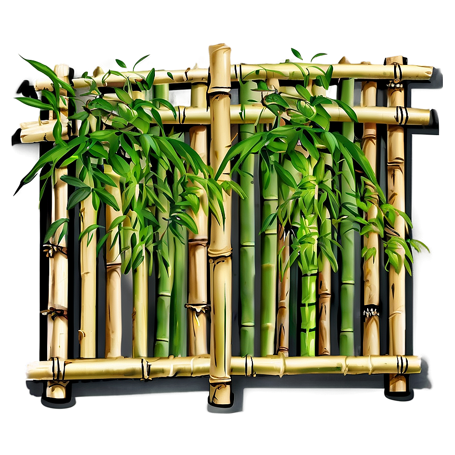 Natural Bamboo Fence Png 05232024 PNG Image