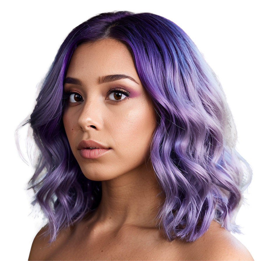 Natural Purple Hair Look Png 06272024 PNG Image