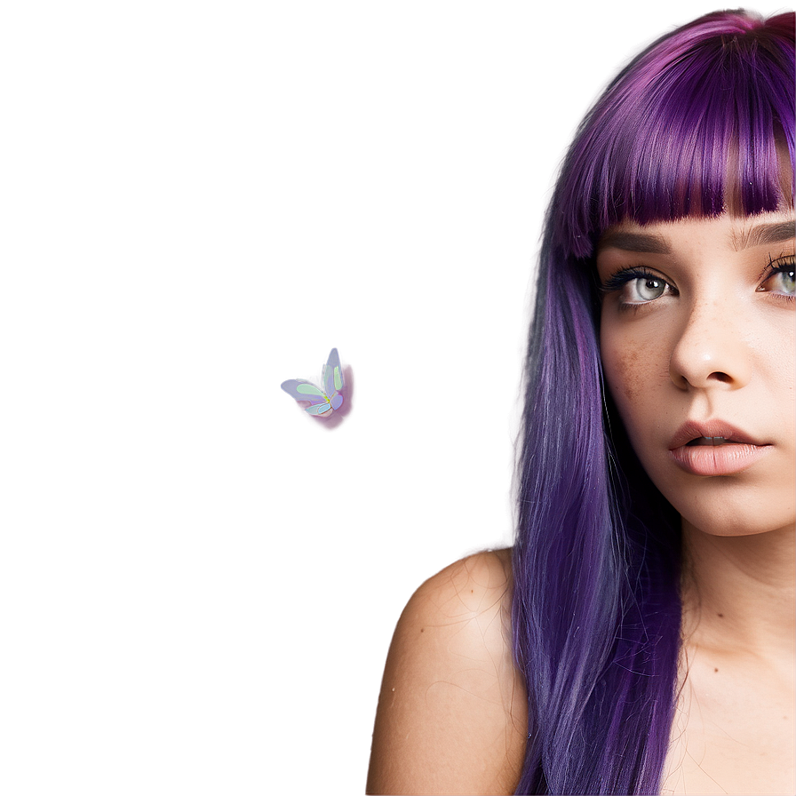 Natural Purple Hair Look Png 06272024 PNG Image