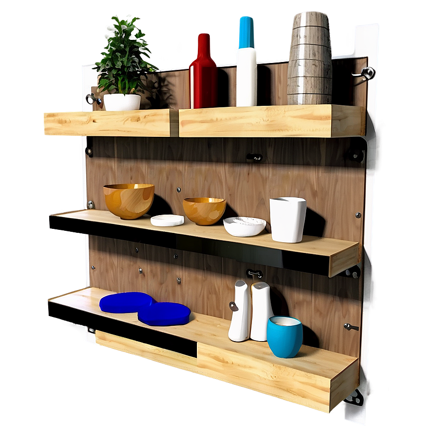 Natural Wood Shelf Selections Png 06272024 PNG Image