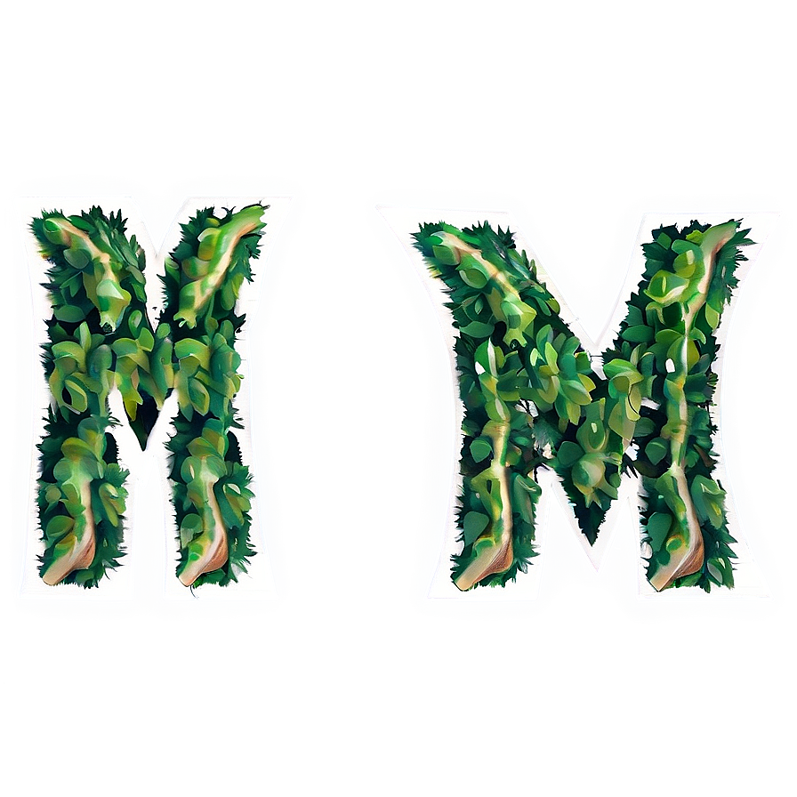 Nature Inspired Letter M Png 06112024 PNG Image