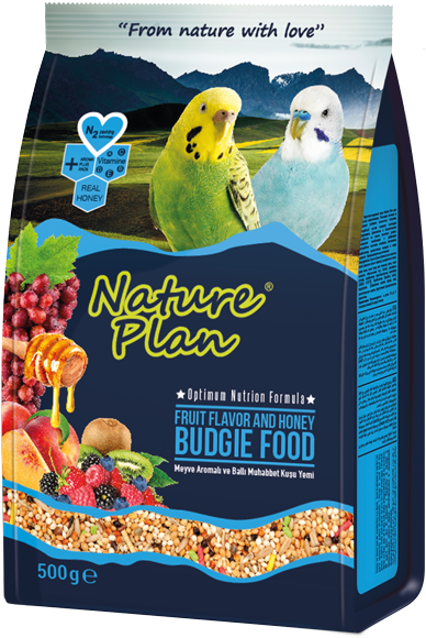 Nature Plan Budgie Food Package Design PNG Image