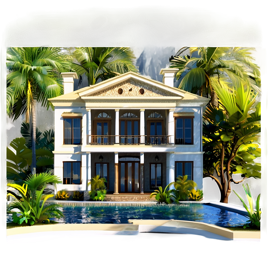 Nature Surrounded Mansion Png 13 PNG Image