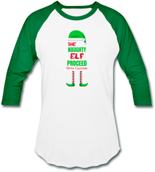 Naughty Elf Christmas Shirt PNG Image