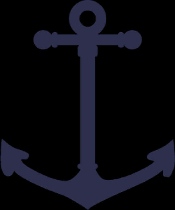 Nautical Anchor Silhouette PNG Image