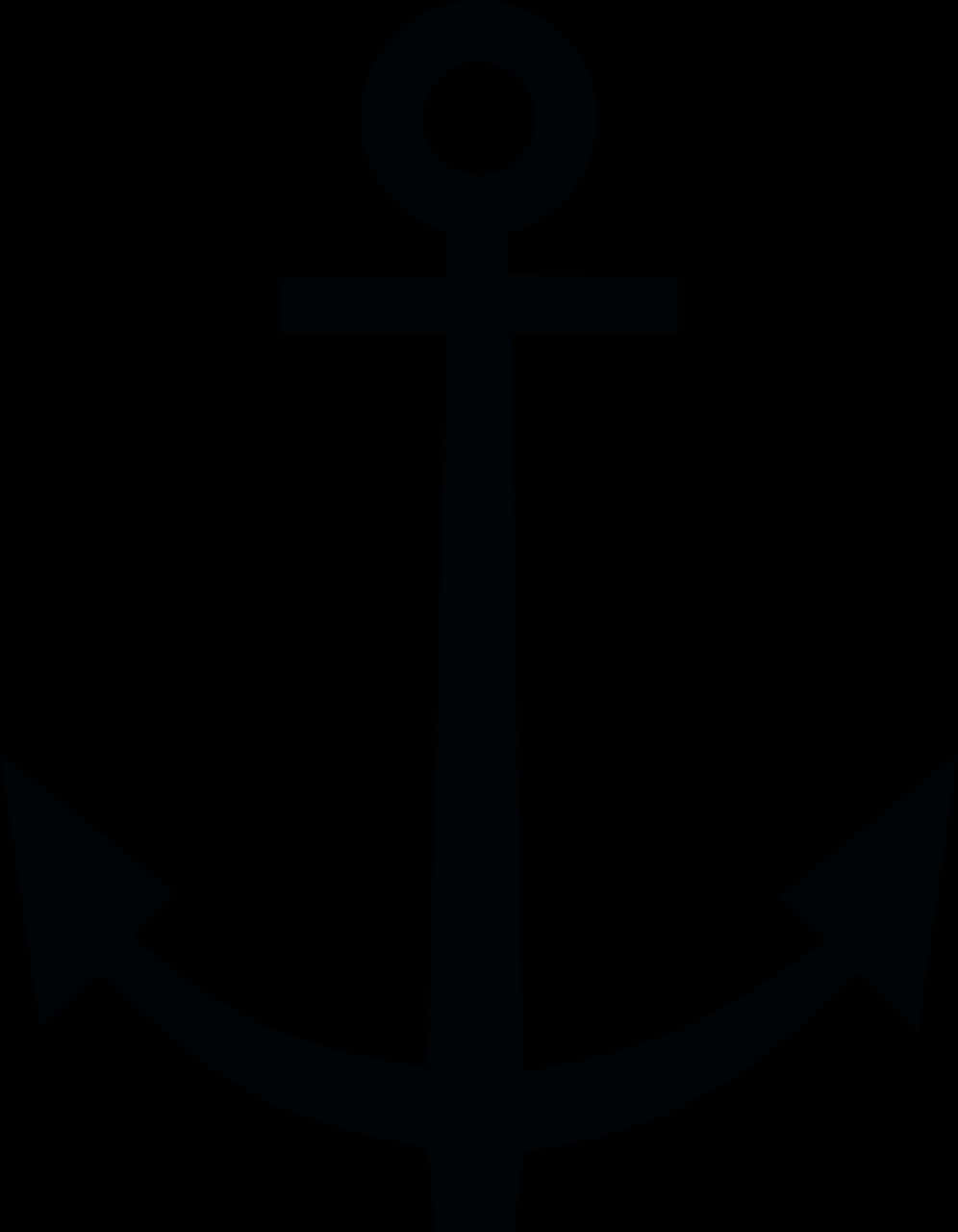 Nautical Anchor Silhouette PNG Image