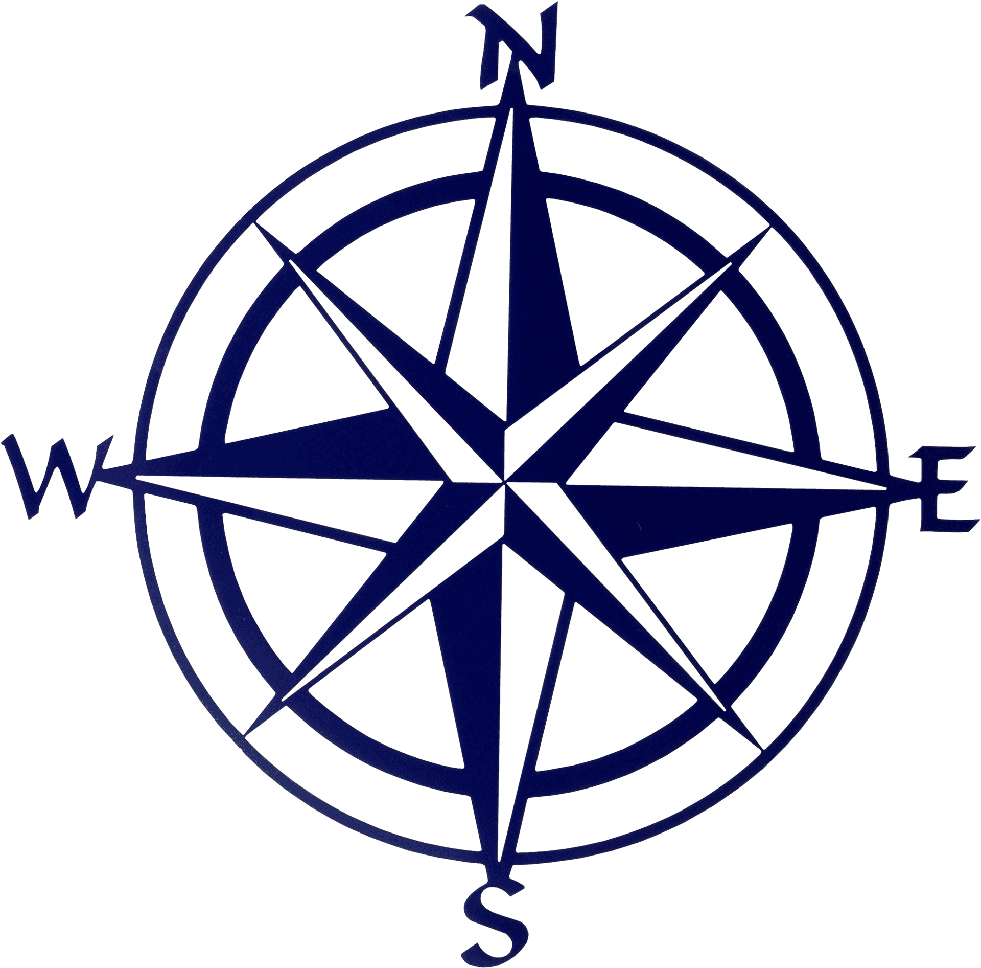 Nautical Compass Rose Graphic PNG Image