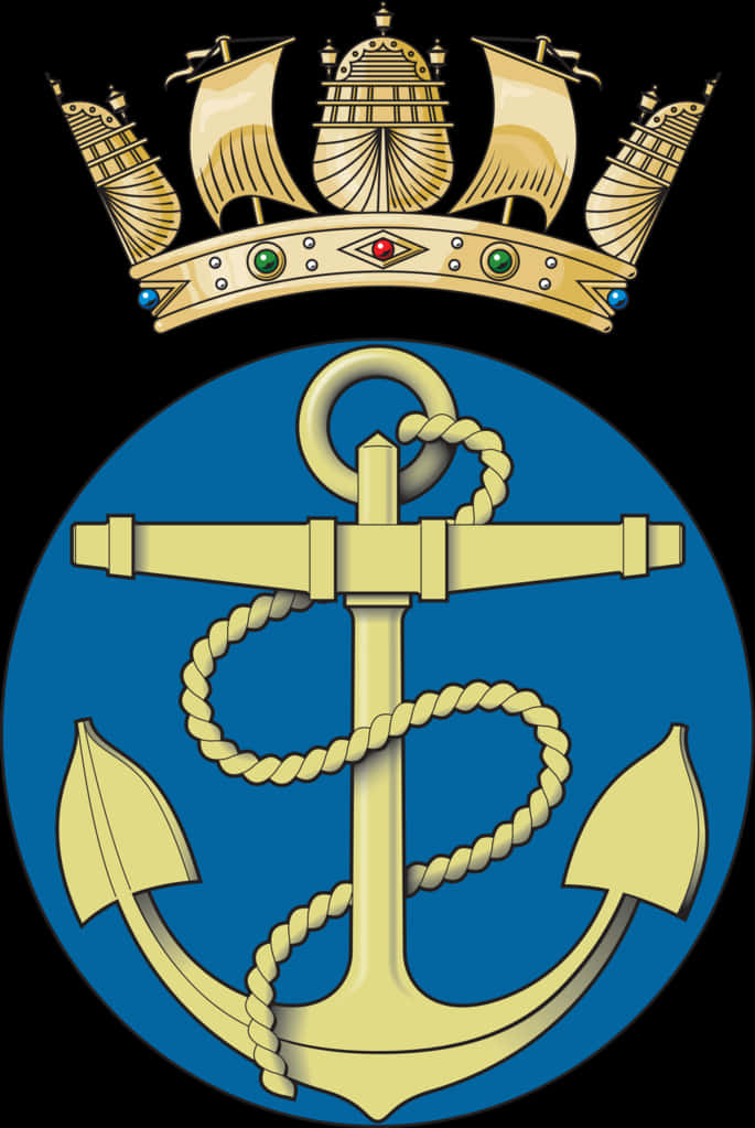 Nautical Emblemwith Anchorand Ships PNG Image