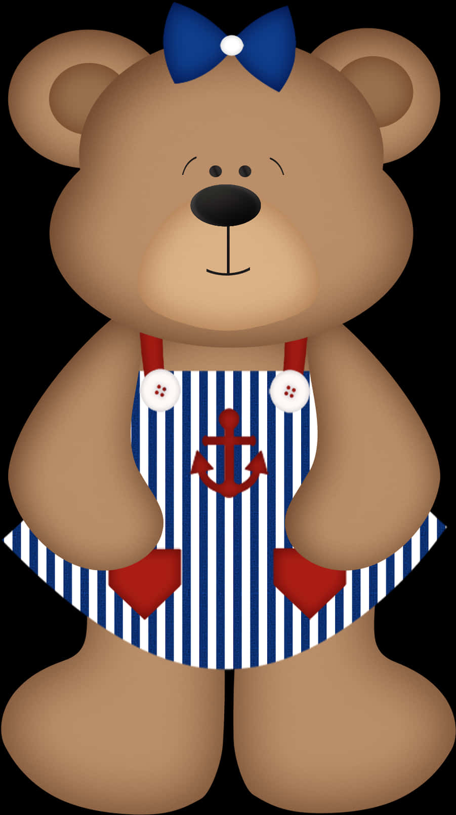 Nautical Teddy Bear Illustration PNG Image