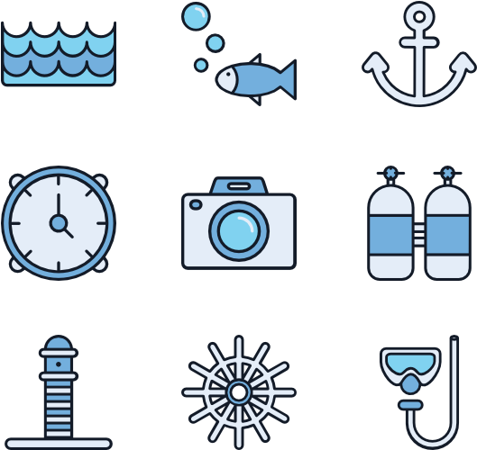 Nauticaland Snorkeling Icons PNG Image