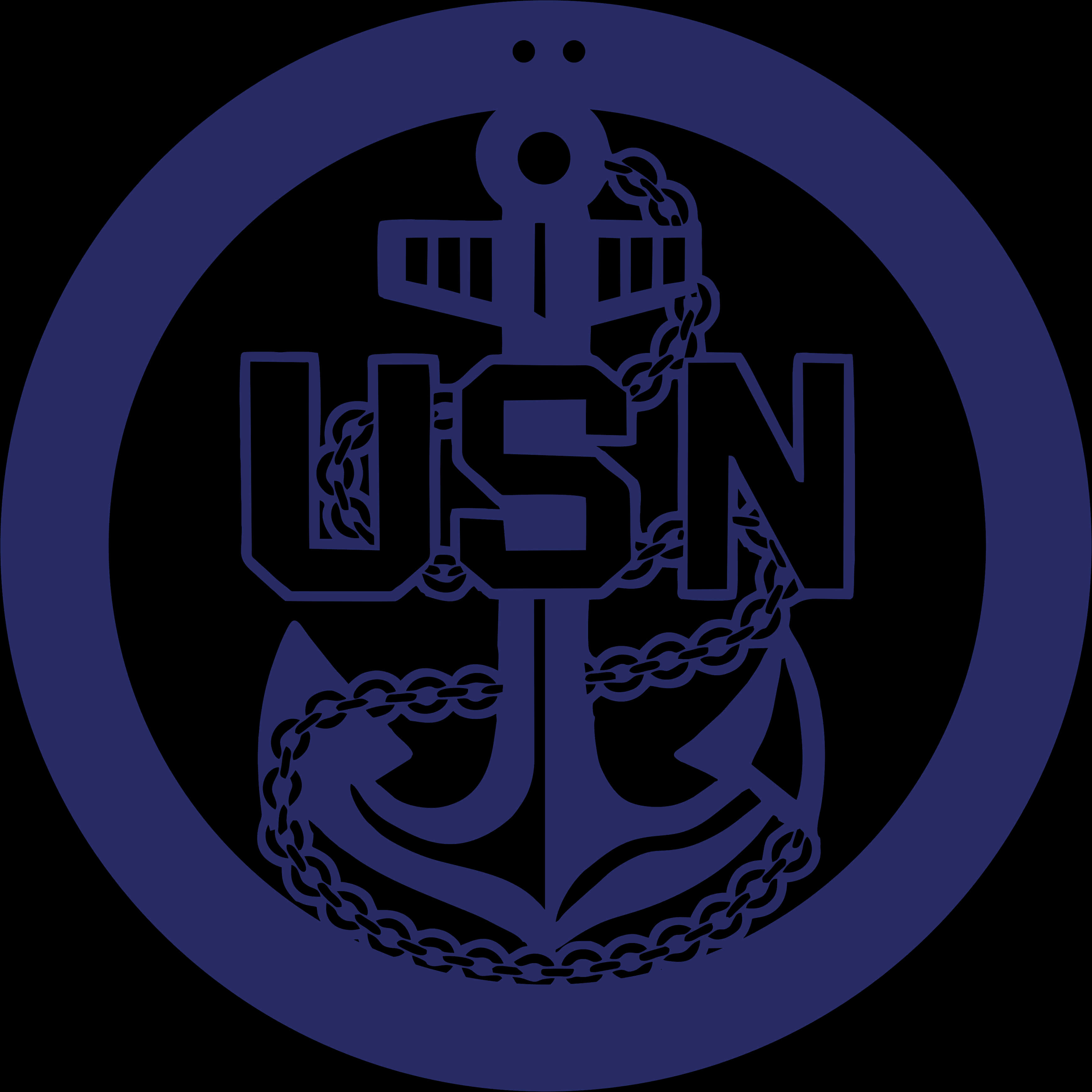 Navy Anchor Emblem PNG Image