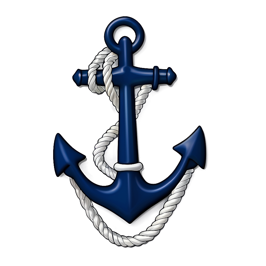 Navy Anchor With Rope Png 06292024 PNG Image