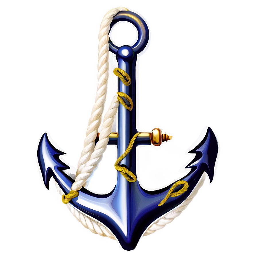 Navy Anchor With Rope Png 06292024 PNG Image