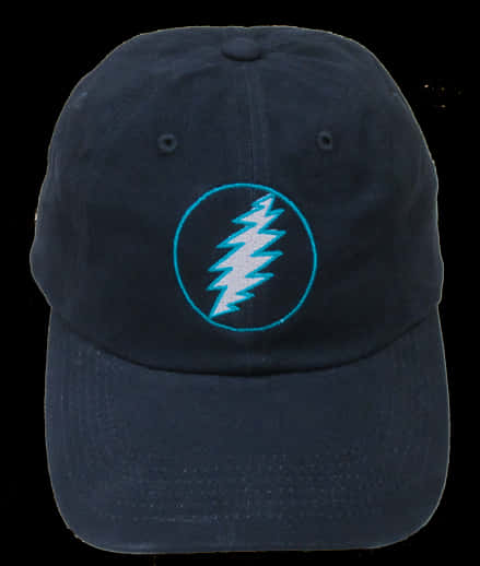 Navy Blue Lightning Bolt Cap PNG Image