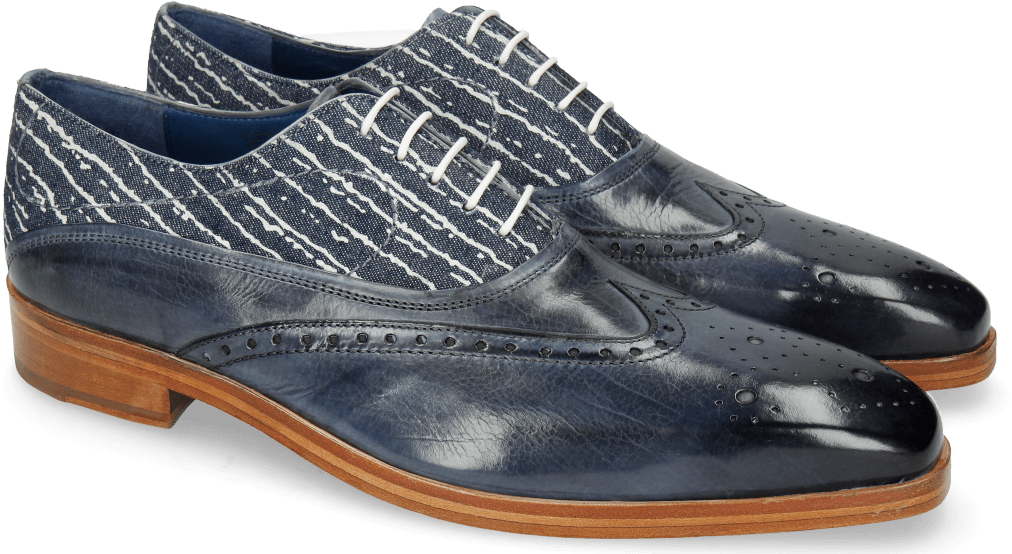 Navy Blue Oxford Shoes PNG Image