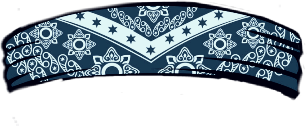 Navy Blue Paisley Bandana Design PNG Image