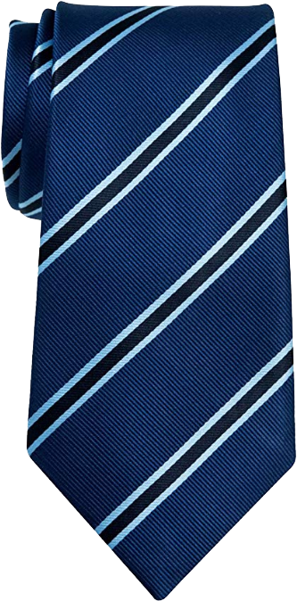 Navy Blue Striped Tie PNG Image