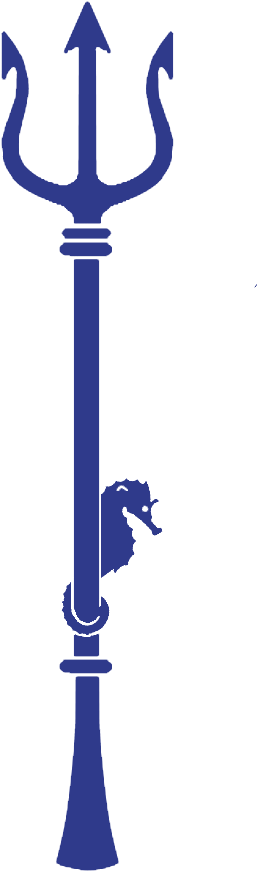 Navy Blue Trident Silhouette PNG Image