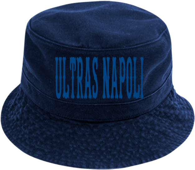 Navy Blue Ultras Napoli Bucket Hat PNG Image