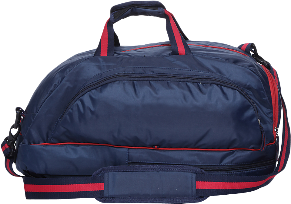 Navy Red Duffel Bag PNG Image