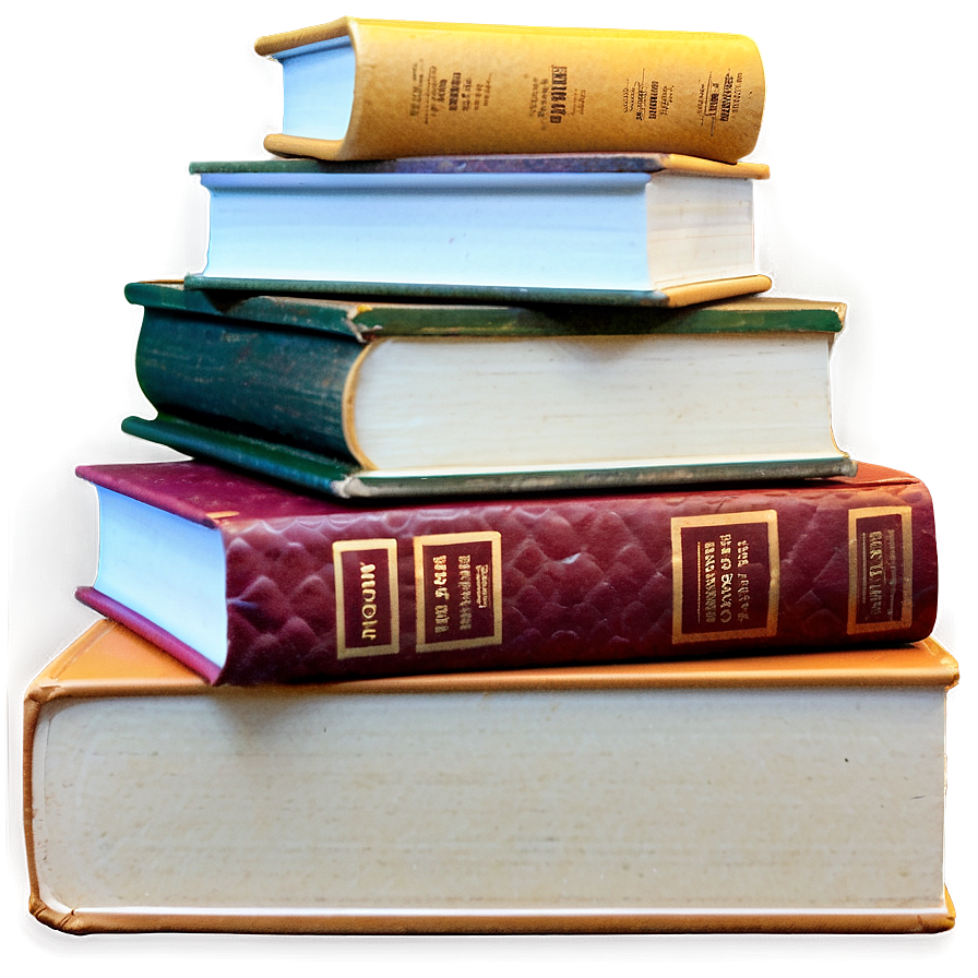 Neatly Stacked Books Png Kvg56 PNG Image