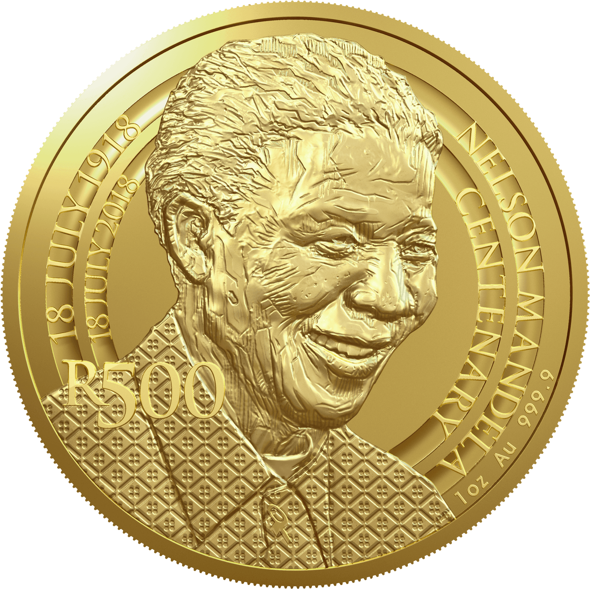 Nelson Mandela Centenary Commemorative Coin PNG Image