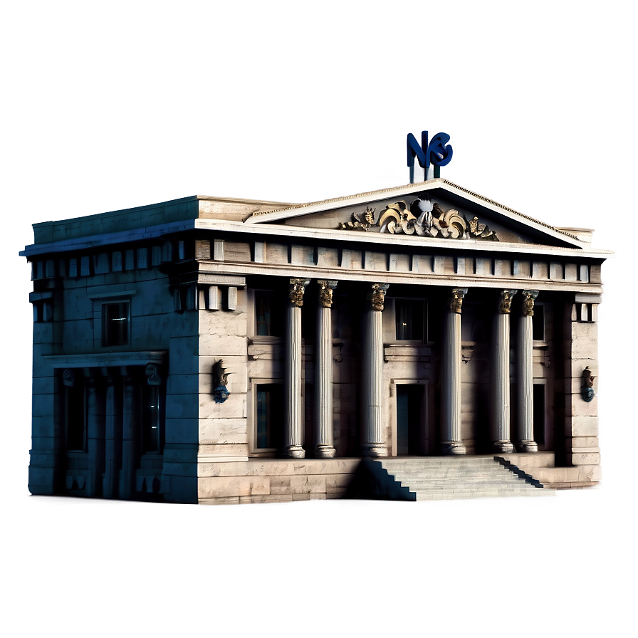 Neoclassical Bank Building Png Nnv50 PNG Image