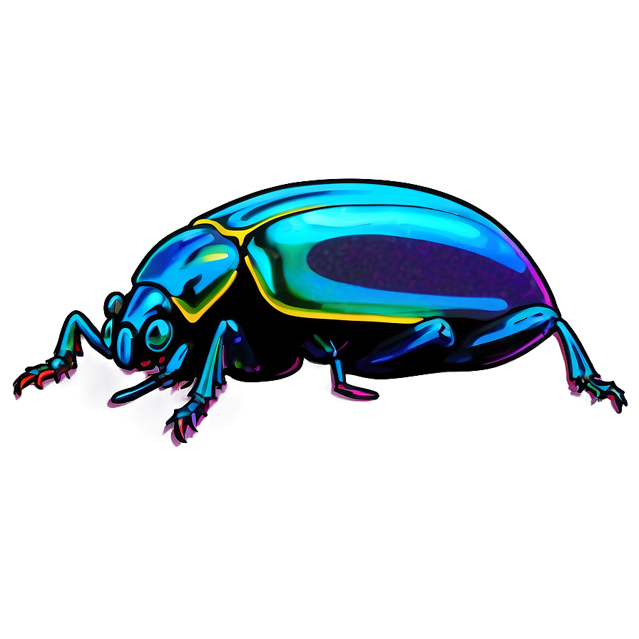 Neon Beetle Art Png Lfd1 PNG Image