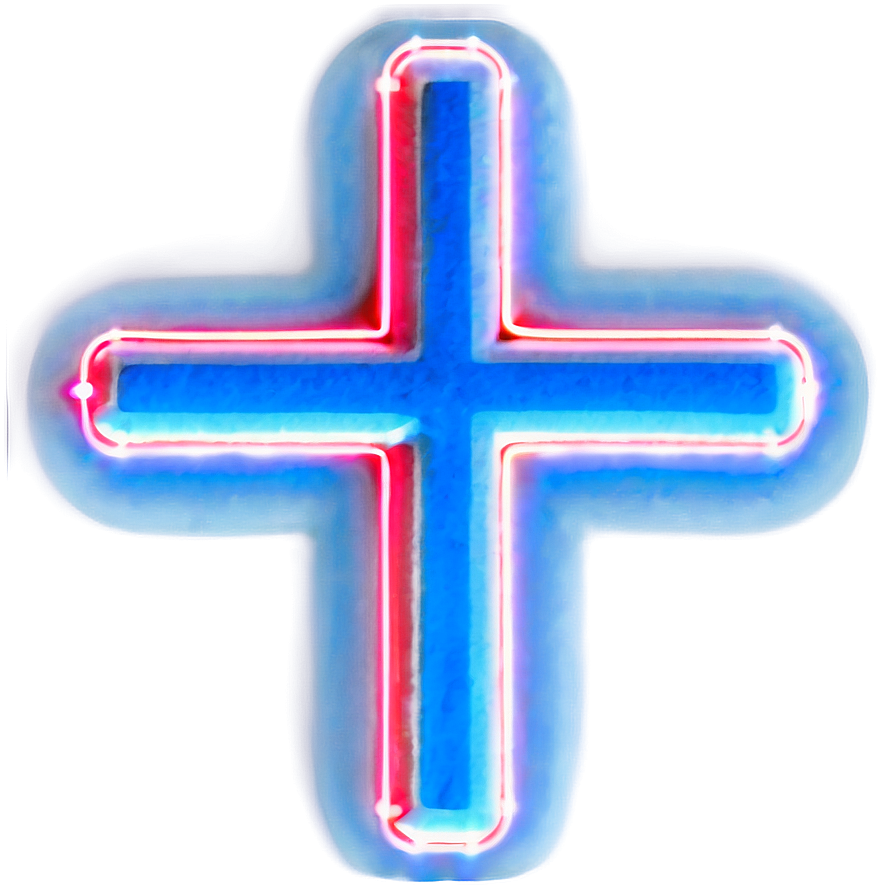 Neon Blue Cross Art Png Jnc73 PNG Image