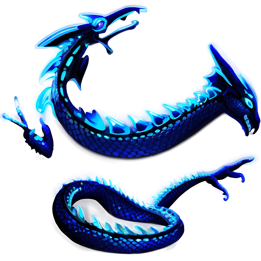 Neon Blue Dragon Picture Png Pvi93 PNG Image