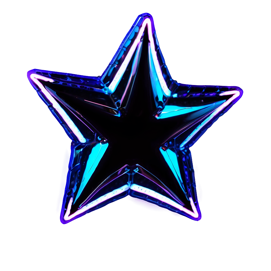 Neon Blue Stars Png Rld PNG Image